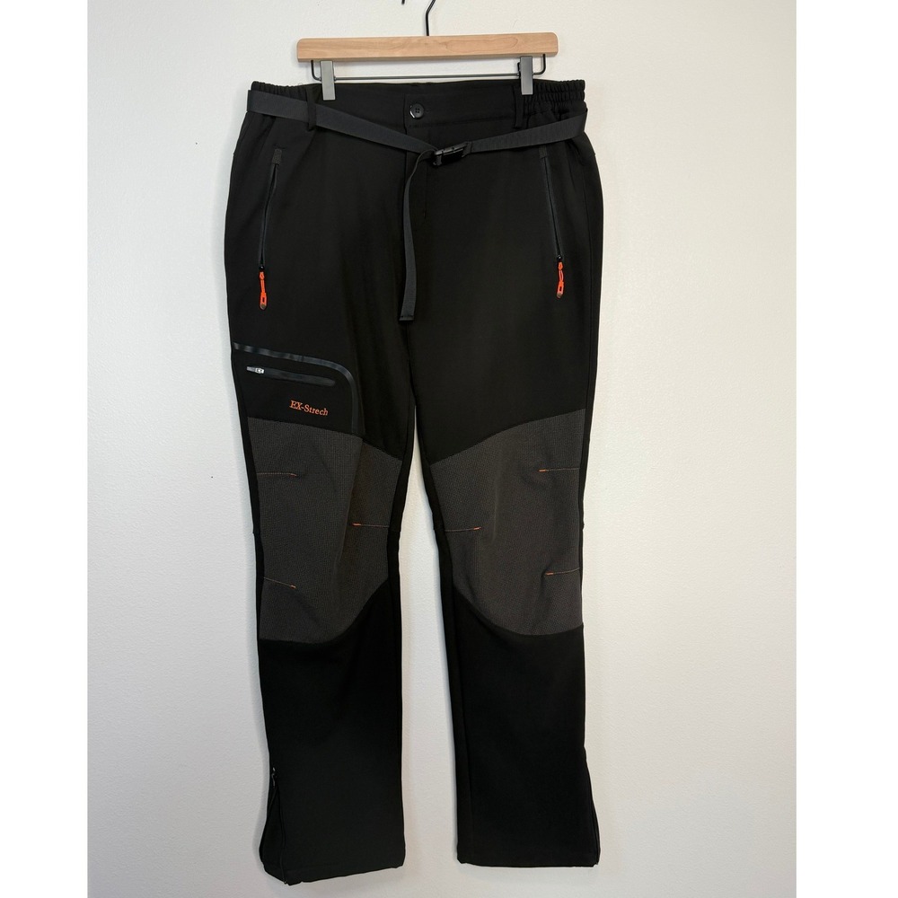 Postropaky EX-Stretch Fleece Lined Hiking Pants Black Women 14 Tall Snow Ski